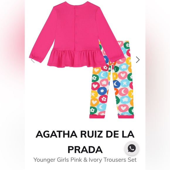 AGATHA RUIZ DE LA PRADA
Younger Girls Pink & Ivory Trousers Set - 12mo - Picture 3 of 13